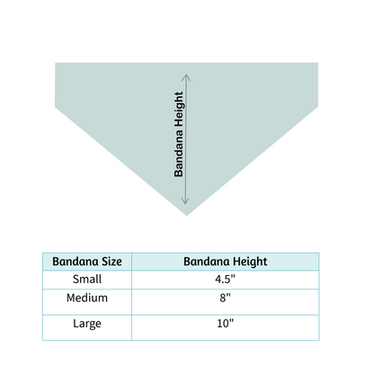 chart with the height of bandana