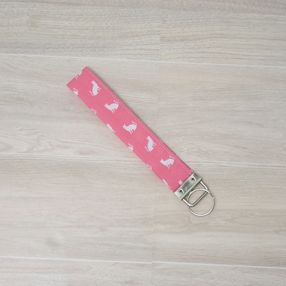 Keychain Wristlet- Pink Kitty