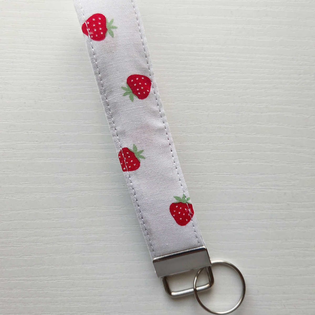 Keychain Wristlet- Strawberry
